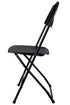 Chivari Black Fan Back Folding Chair (Steel-Poly Chair) CFPB-FAN-CX-T