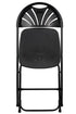 Chivari Black Fan Back Folding Chair (Steel-Poly Chair) CFPB-FAN-CX-T