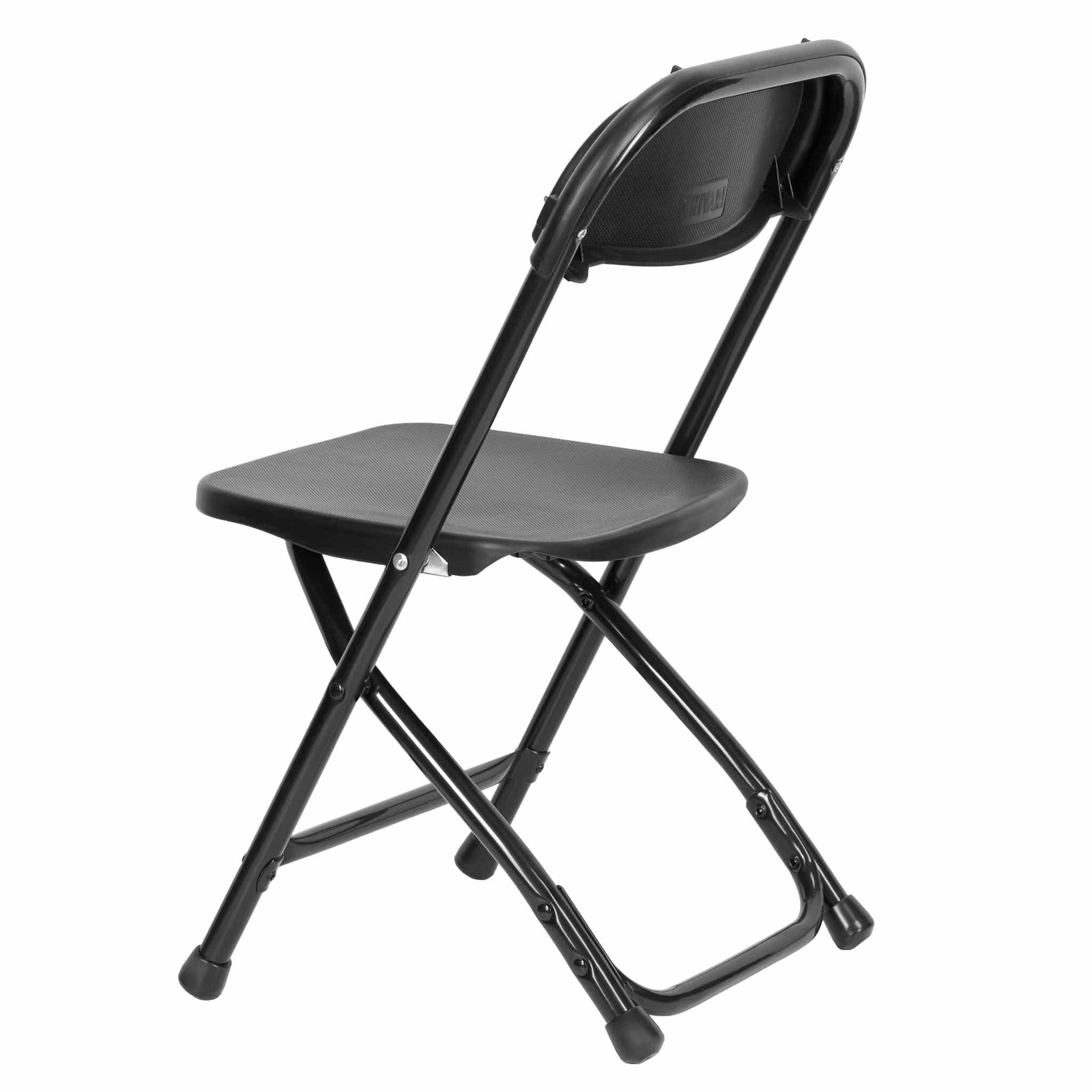 Chivari Kids Black Folding Chair (Steel-Poly Chair) CFPB-KID-AX-T