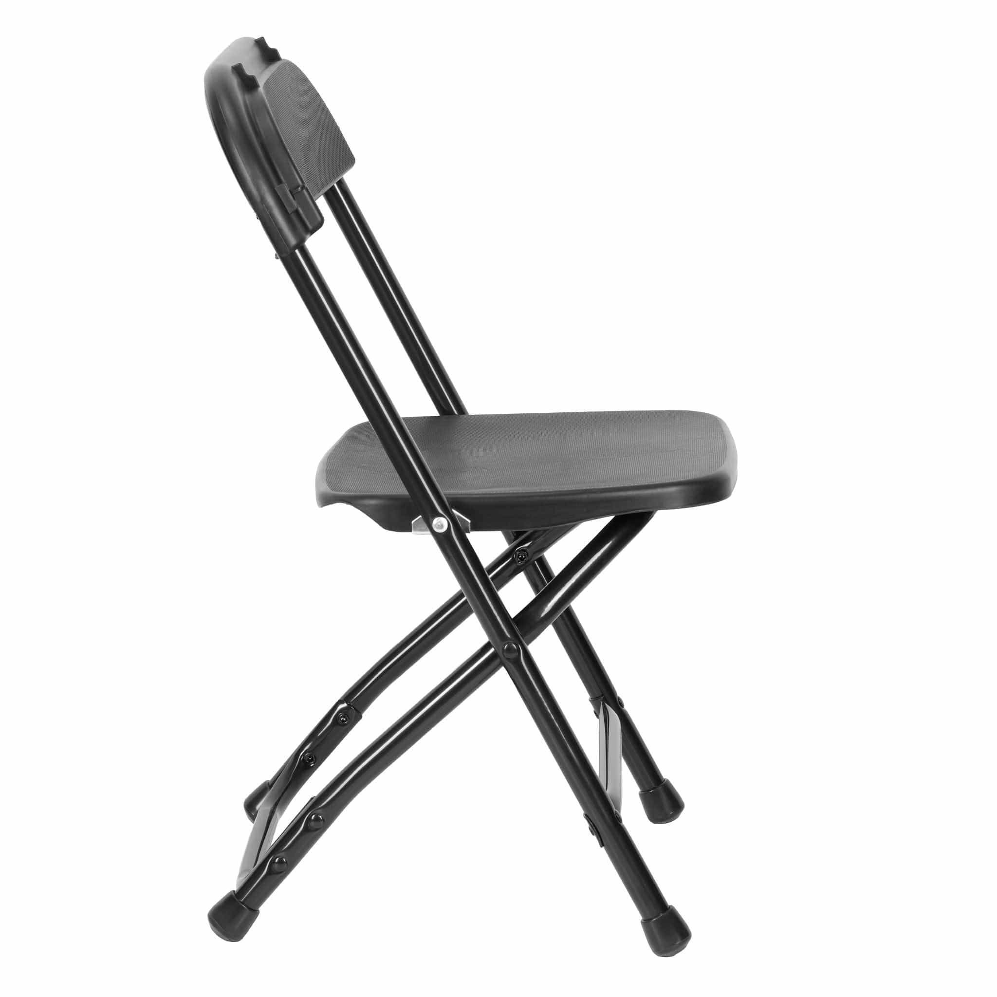 Chivari Kids Black Folding Chair (Steel-Poly Chair) CFPB-KID-AX-T