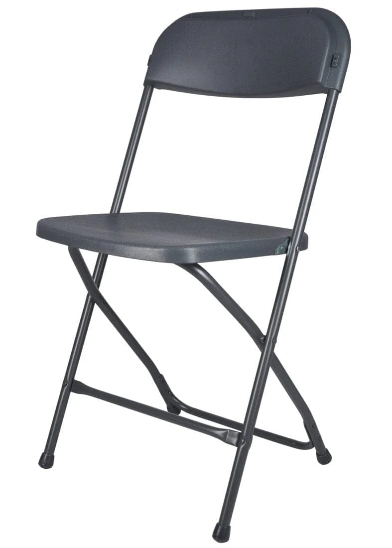 Chivari Dark Gray Folding Chair (Steel-Poly Chair) CFPGD-AX-T