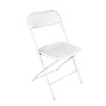 White Folding Chair (Steel-Poly Chair) - A Series