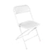 Chivari White Folding Chair (Steel-Poly Chair) - A Series CFPW-AX-T