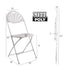 Chivari White Fan Back Folding Chair (Steel-Poly Chair) CFPW-FAN-CX-T