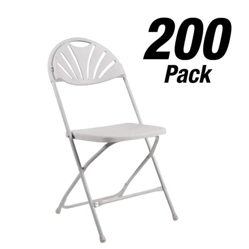 200 Fan Back Steel-Poly Folding Chairs
