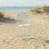 Chivari White Grass and Sand Plastic Folding Poly Chair CFPWGS-AX