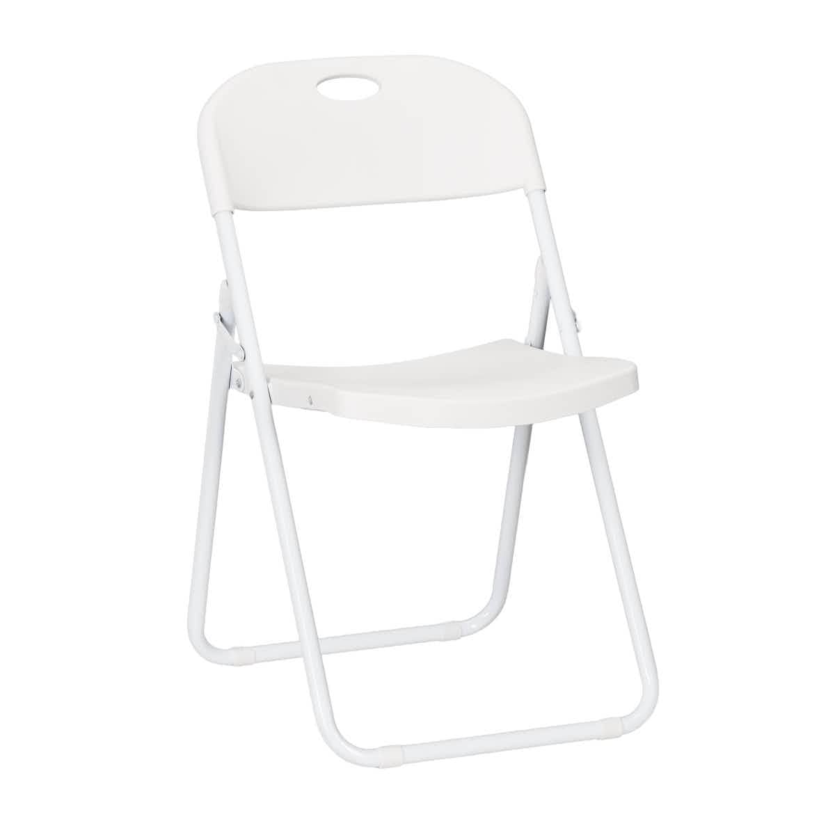 Chivari White Grass and Sand Plastic Folding Poly Chair CFPWGS-AX