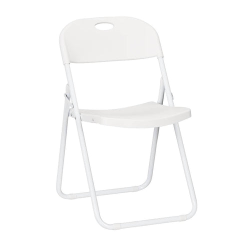 White Grass and Sand Plastic Folding Poly Chair