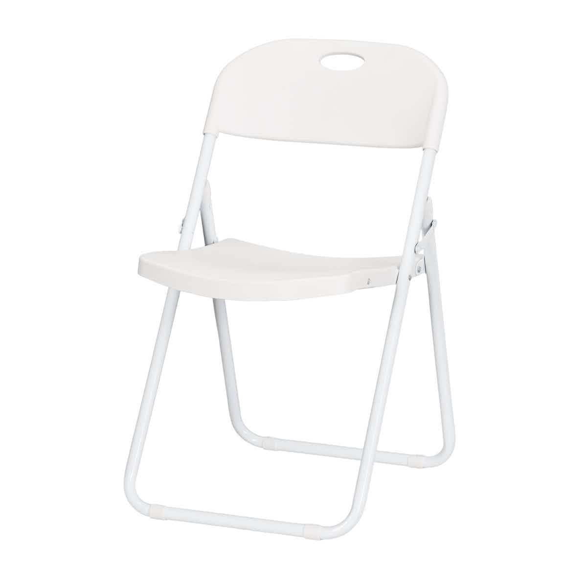 Chivari White Grass and Sand Plastic Folding Poly Chair CFPWGS-AX