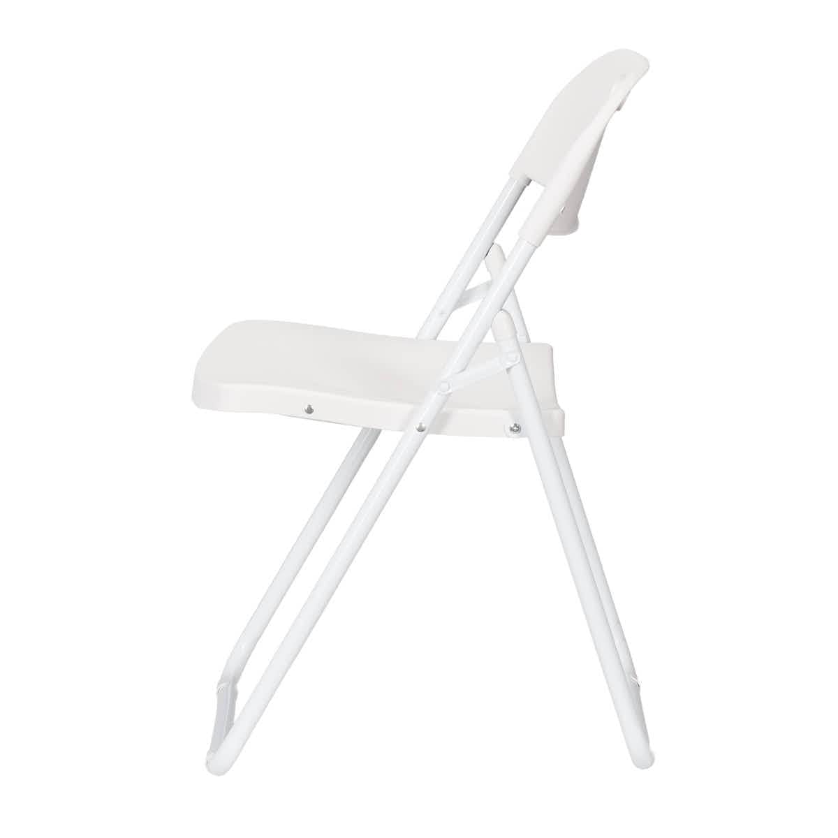 Chivari White Grass and Sand Plastic Folding Poly Chair CFPWGS-AX