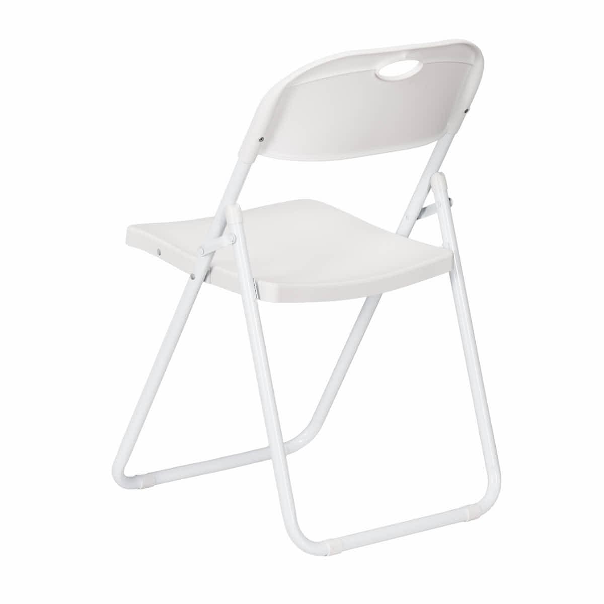 Chivari White Grass and Sand Plastic Folding Poly Chair CFPWGS-AX