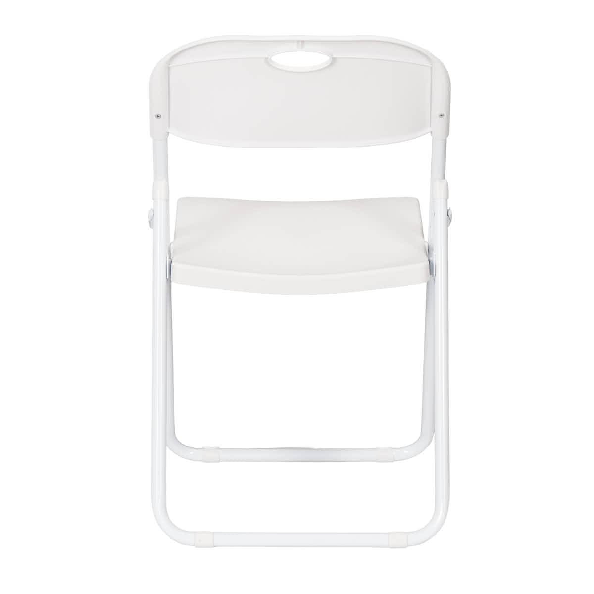 Chivari White Grass and Sand Plastic Folding Poly Chair CFPWGS-AX