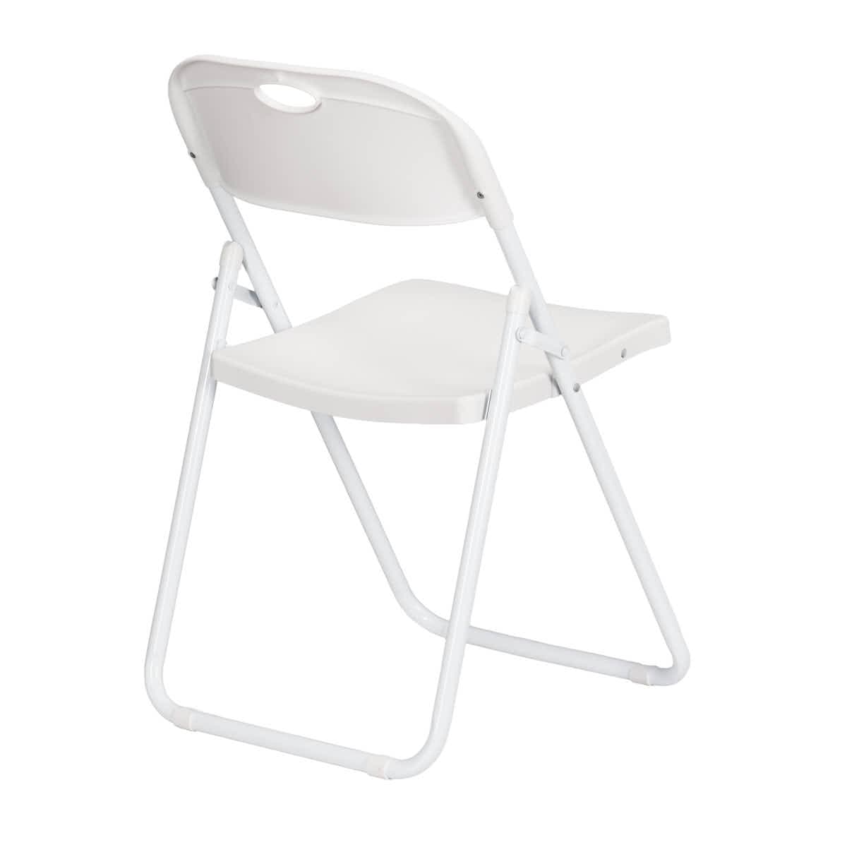 Chivari White Grass and Sand Plastic Folding Poly Chair CFPWGS-AX
