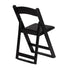 ChairMates Black Grass and Sand Series Resin Folding Chair with Black Vinyl Cushion and Stainless Steel Hardware CFRBGS-AX-T