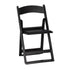 ChairMates Black Grass and Sand Series Resin Folding Chair with Black Vinyl Cushion and Stainless Steel Hardware CFRBGS-AX-T