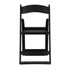 ChairMates Black Grass and Sand Series Resin Folding Chair with Black Vinyl Cushion and Stainless Steel Hardware CFRBGS-AX-T