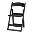 ChairMates Black Grass and Sand Series Resin Folding Chair with Black Vinyl Cushion and Stainless Steel Hardware CFRBGS-AX-T