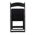 ChairMates Black Grass and Sand Series Resin Folding Chair with Black Vinyl Cushion and Stainless Steel Hardware CFRBGS-AX-T
