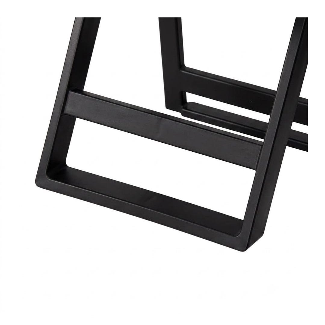 ChairMates Black Grass and Sand Series Resin Folding Chair with Black Vinyl Cushion and Stainless Steel Hardware CFRBGS-AX-T