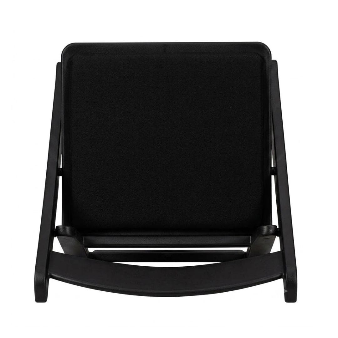 ChairMates Black Grass and Sand Series Resin Folding Chair with Black Vinyl Cushion and Stainless Steel Hardware CFRBGS-AX-T