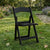 ChairMates Black Grass and Sand Series Resin Folding Chair with Black Vinyl Cushion and Stainless Steel Hardware CFRBGS-AX-T