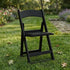 ChairMates Black Grass and Sand Series Resin Folding Chair with Black Vinyl Cushion and Stainless Steel Hardware CFRBGS-AX-T