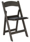 Chivari Black Metallic/Silver Onyx with Black Vinyl Cushion Resin Folding Chair CFRBM-AX-T