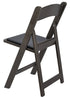 Chivari Black Metallic/Silver Onyx with Black Vinyl Cushion Resin Folding Chair CFRBM-AX-T