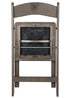 Chivari Black Metallic/Silver Onyx with Black Vinyl Cushion Resin Folding Chair CFRBM-AX-T