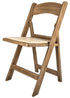 Chivari 100 Pack Chestnut WoodGrain Resin Folding Chairs with Tan Cushions CFRCB-I-AX-T-100