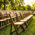 Chivari Chestnut WoodGrain™ Resin Steel Skeleton™ Folding Chair with Tan Seat CFRC-ST-A
