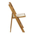 Chivari 100 Pack Chestnut Folding Resin Chair with Ivory Vinyl Cushion CFRCB-IVY-AX-100