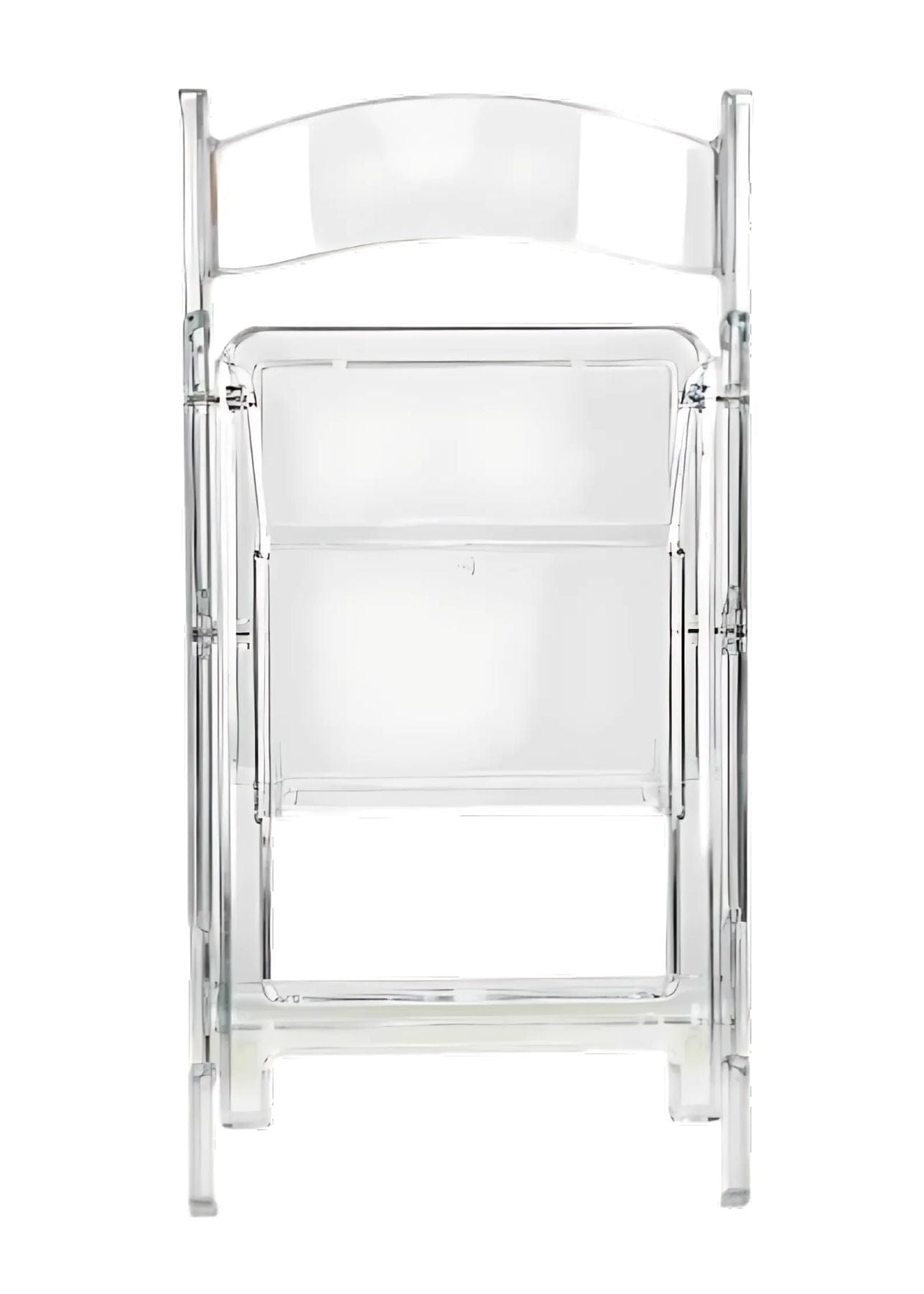 Chivari Clear Resin Folding Chair CFRCL-HB-T