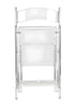 Chivari Clear Resin Folding Chair CFRCL-HB-T