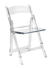 Clear Resin Folding Chair