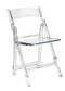 Chivari Clear Resin Folding Chair CFRCL-HB-T