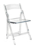 Chivari Clear Resin Folding Chair CFRCL-HB-T