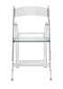 Chivari Clear Resin Folding Chair CFRCL-HB-T