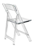 Chivari Clear Resin Folding Chair CFRCL-HB-T
