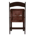 Chivari Fruitwood ToughResin™ Folding Chair with Tan Cushion CFRF-TAN-AX-T