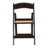 Chivari Fruitwood ToughResin™ Folding Chair with Tan Cushion CFRF-TAN-AX-T