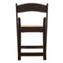 Chivari Fruitwood ToughResin™ Folding Chair with Tan Cushion CFRF-TAN-AX-T