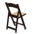 Chivari Fruitwood ToughResin™ Folding Chair with Tan Cushion CFRF-TAN-AX-T