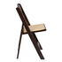 Chivari Fruitwood ToughResin™ Folding Chair with Tan Cushion CFRF-TAN-AX-T