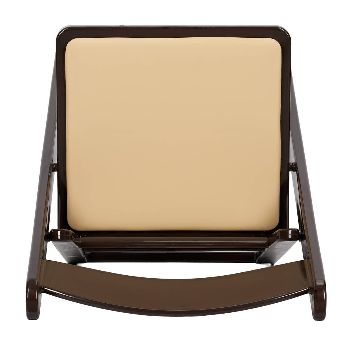 Chivari Fruitwood ToughResin™ Folding Chair with Tan Cushion CFRF-TAN-AX-T