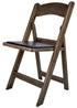 Chivari 100 Pack Fruitwood Resin WoodGrain™ Folding Chair with Black Cushion CFRFB-B-AX-T-100