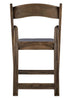 Chivari 100 Pack Fruitwood Resin WoodGrain™ Folding Chair with Black Cushion CFRFB-B-AX-T-100