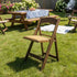 Chivari Fruitwood Resin WoodGrain™ Folding Chair with Tan Cushion CFRFB-I-AX-T
