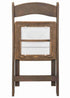 Chivari Fruitwood WoodGrain™ Resin Folding Chair with Ivory Seat CFRFB-IVY-AX-T