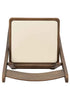 Chivari Fruitwood WoodGrain™ Resin Folding Chair with Ivory Seat CFRFB-IVY-AX-T